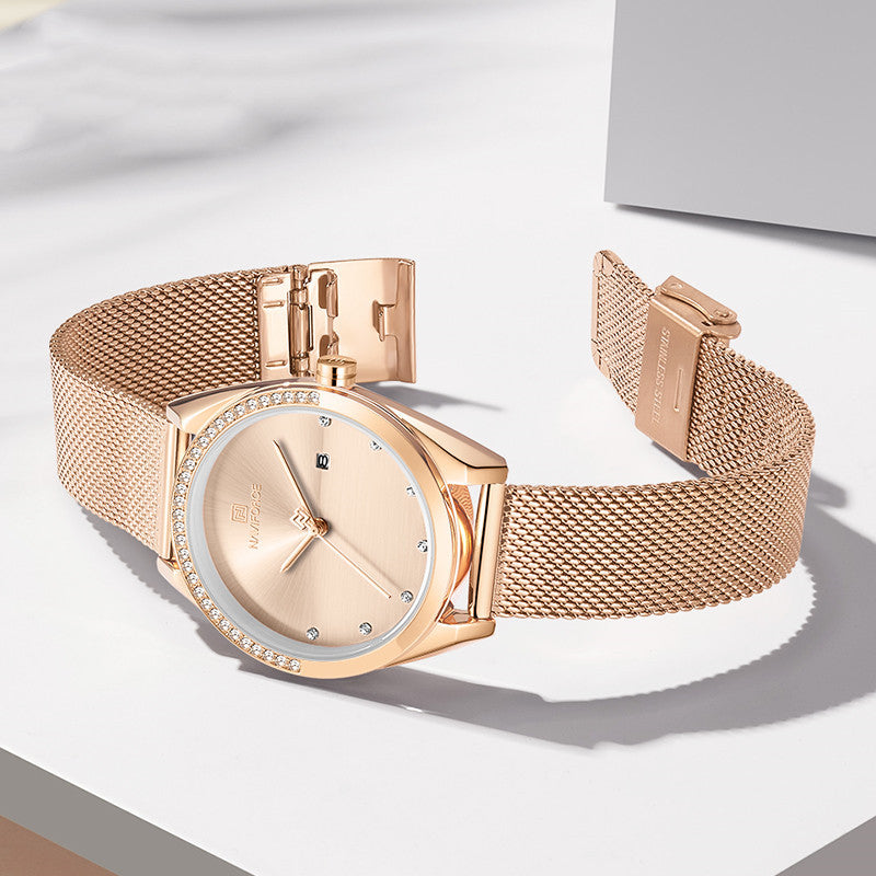 Lux Waterproof Calendar Women Quartz Watch