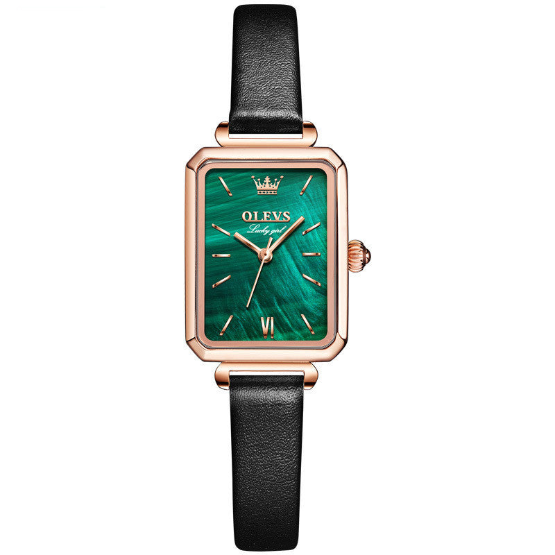 Omi Brand Watch Small Green Watch Waterproof Belt Ladies Watch Women