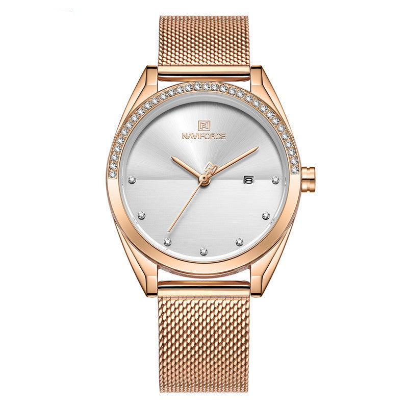 Lux Waterproof Calendar Women Quartz Watch