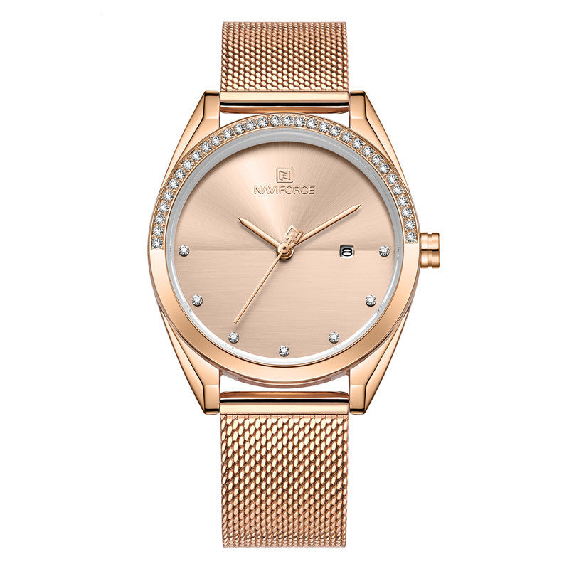 Lux Waterproof Calendar Women Quartz Watch