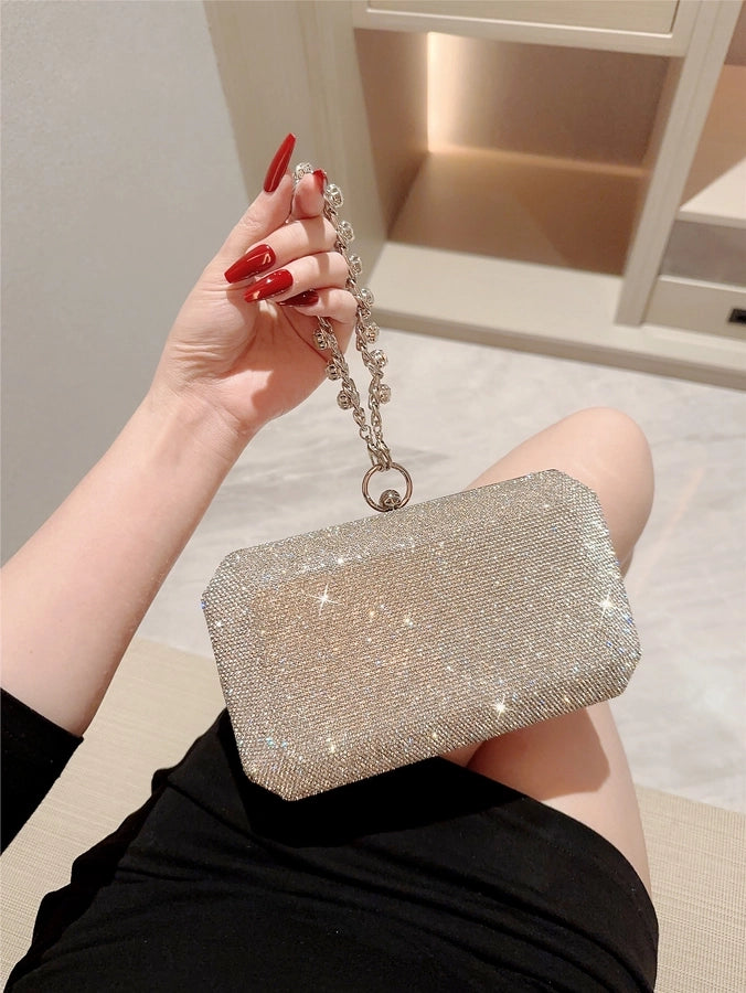 Rhinestone Square Evening Bags