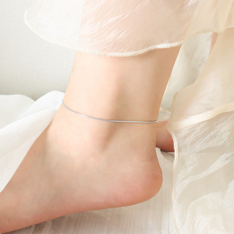 18K gold noble simple design versatile anklet