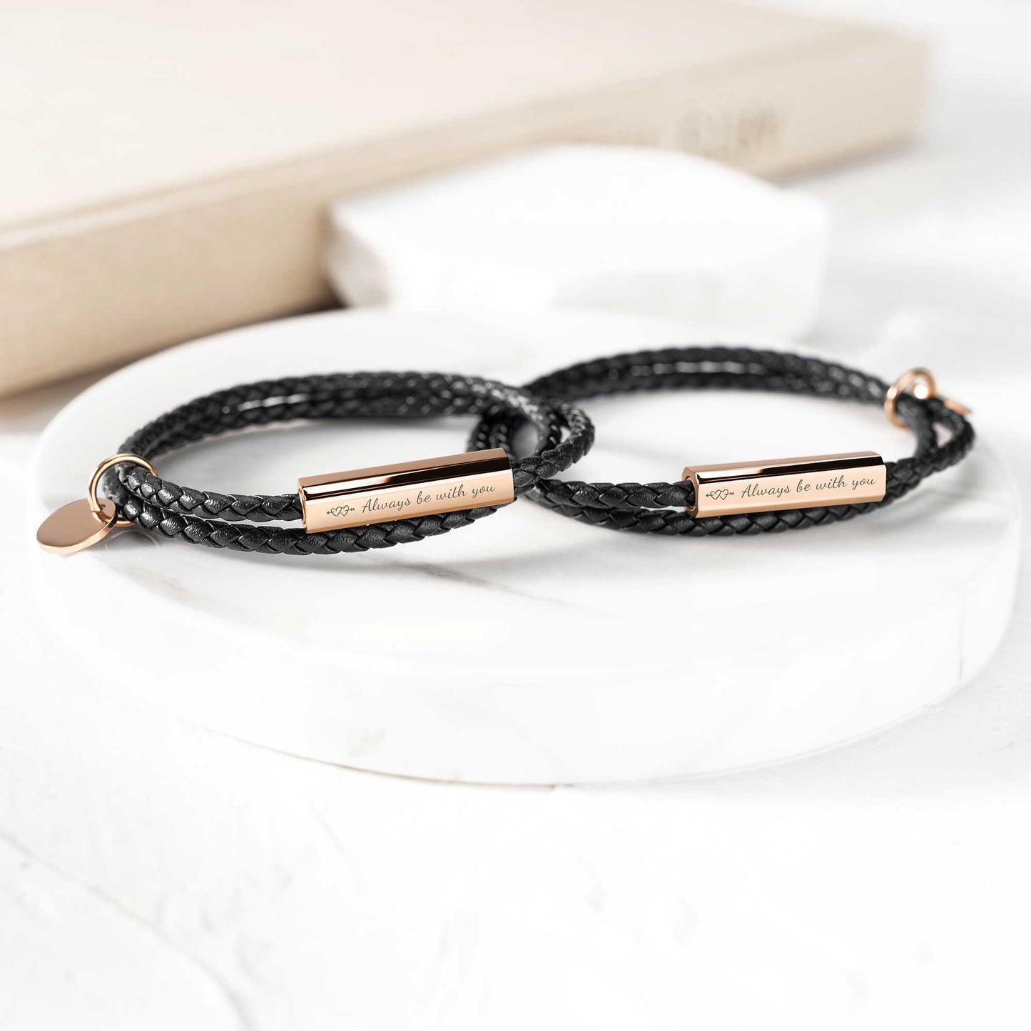 Ricordi Italian Leather Wrap Bracelet(Jet Black)