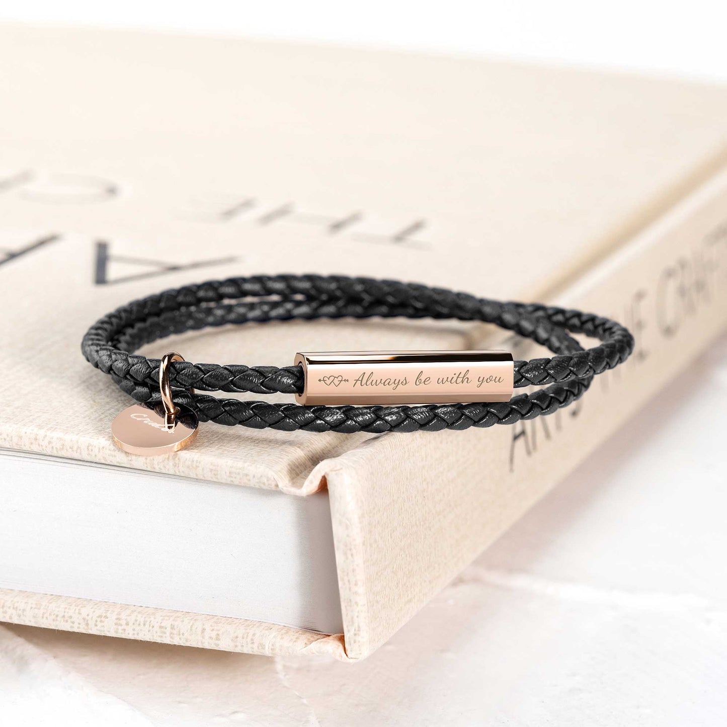 Ricordi Italian Leather Wrap Bracelet(Jet Black)