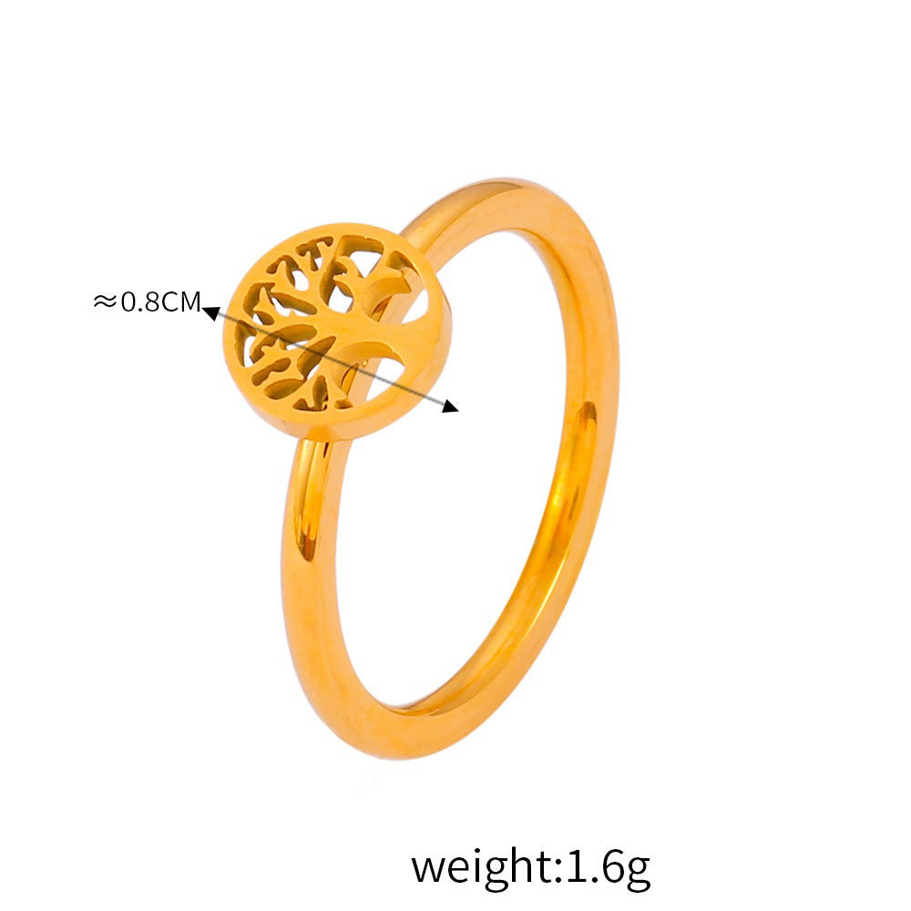 18K gold exquisite dazzling tree of life/heart/diamond design ring