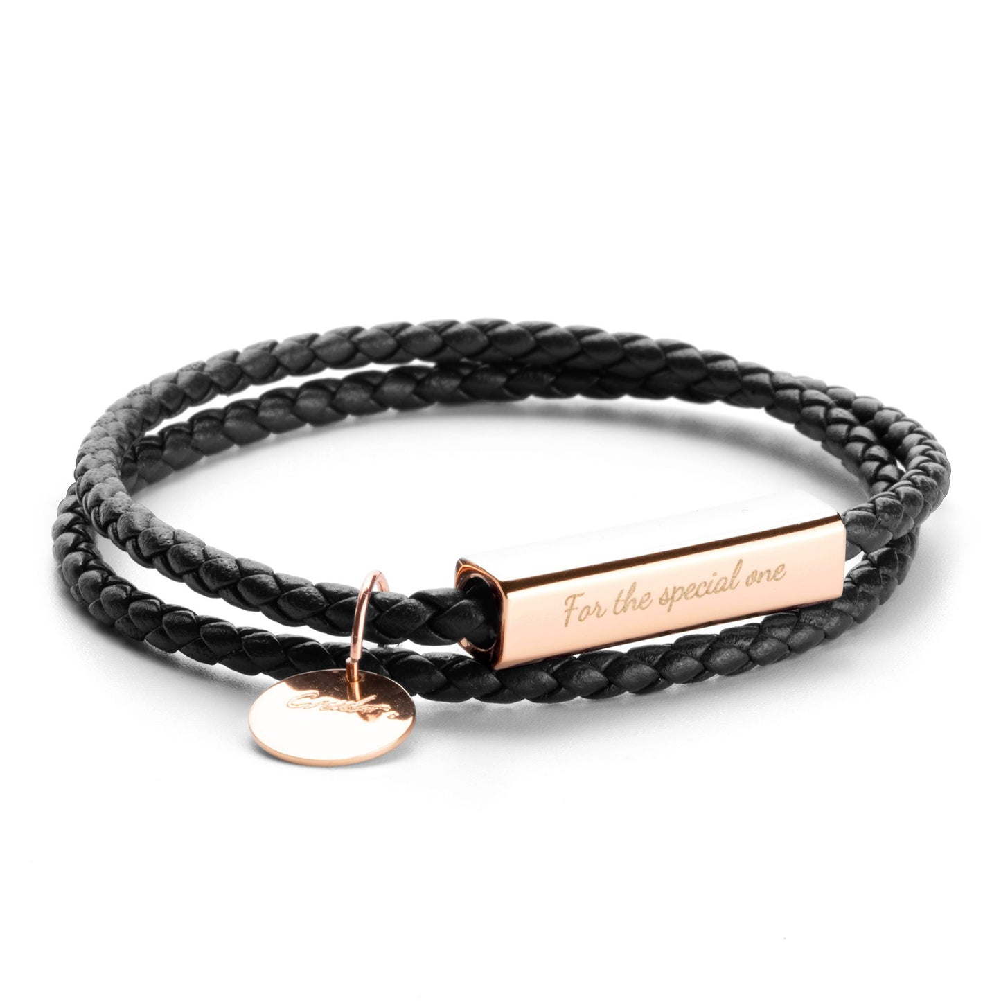 Ricordi Italian Leather Wrap Bracelet(Jet Black)