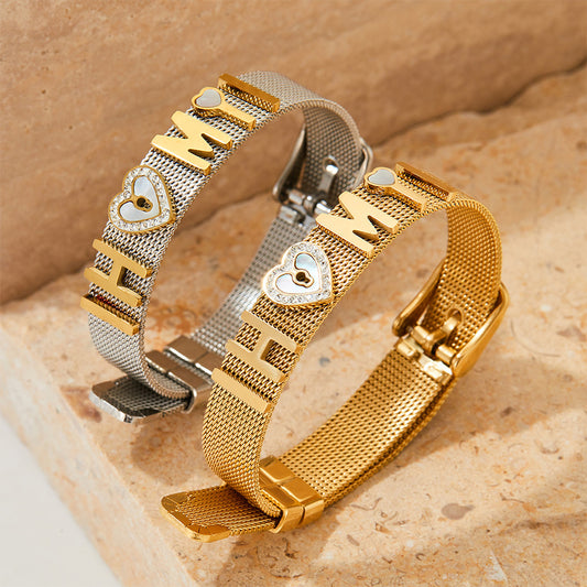 18K trendy fashion HM matching strap design light luxury style bracelet