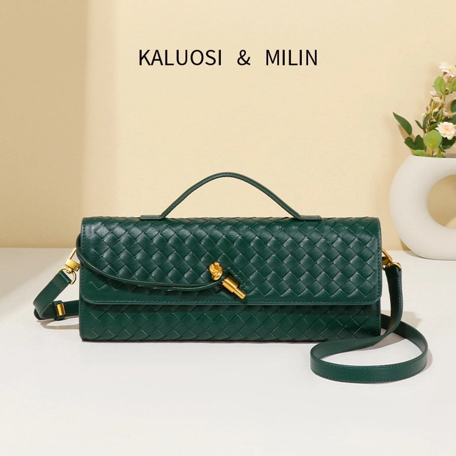 Elegant Streetwear Square Lock Clasp Crossbody Bag