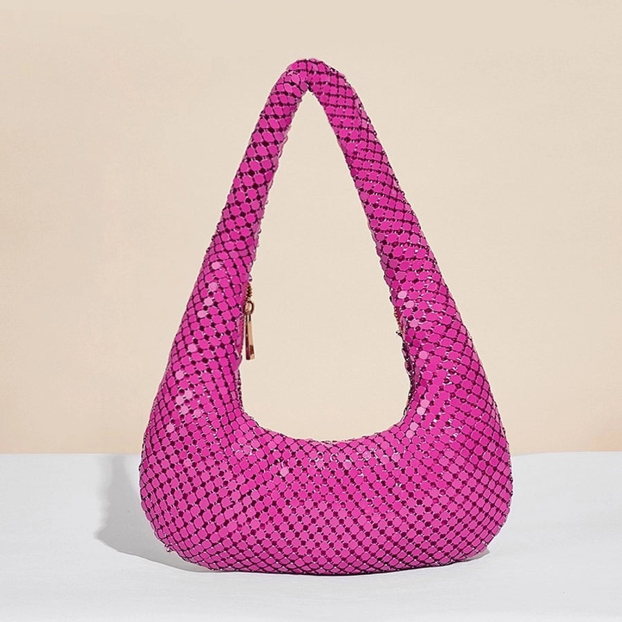 Sequins Vintage Style Dumpling shape zipper Shoulder bag