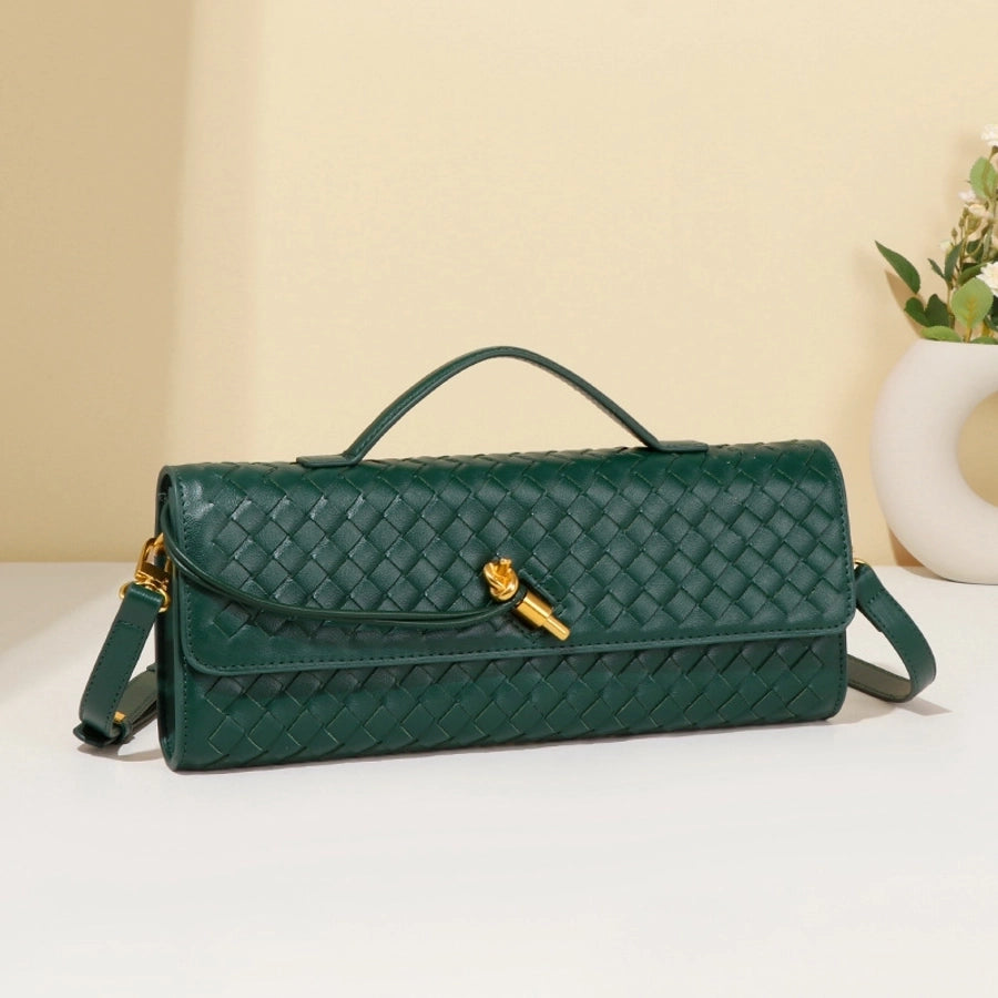 Elegant Streetwear Square Lock Clasp Crossbody Bag