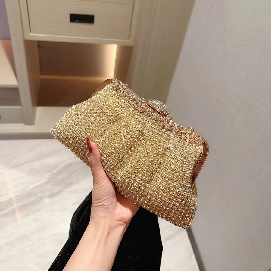 Luxury rhinestone evening bag sparkling socialite handbag bridal wedding bag