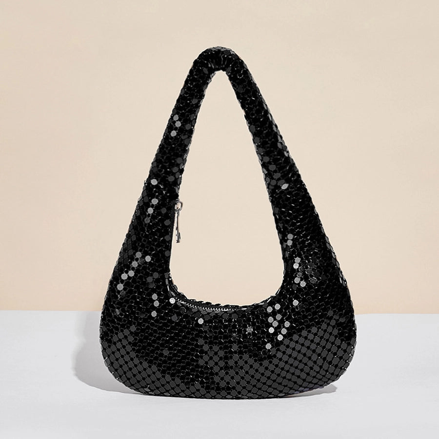 Sequins Vintage Style Dumpling shape zipper Shoulder bag