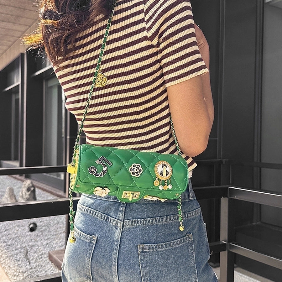 Leather Flower Streetwear Shoulder bag